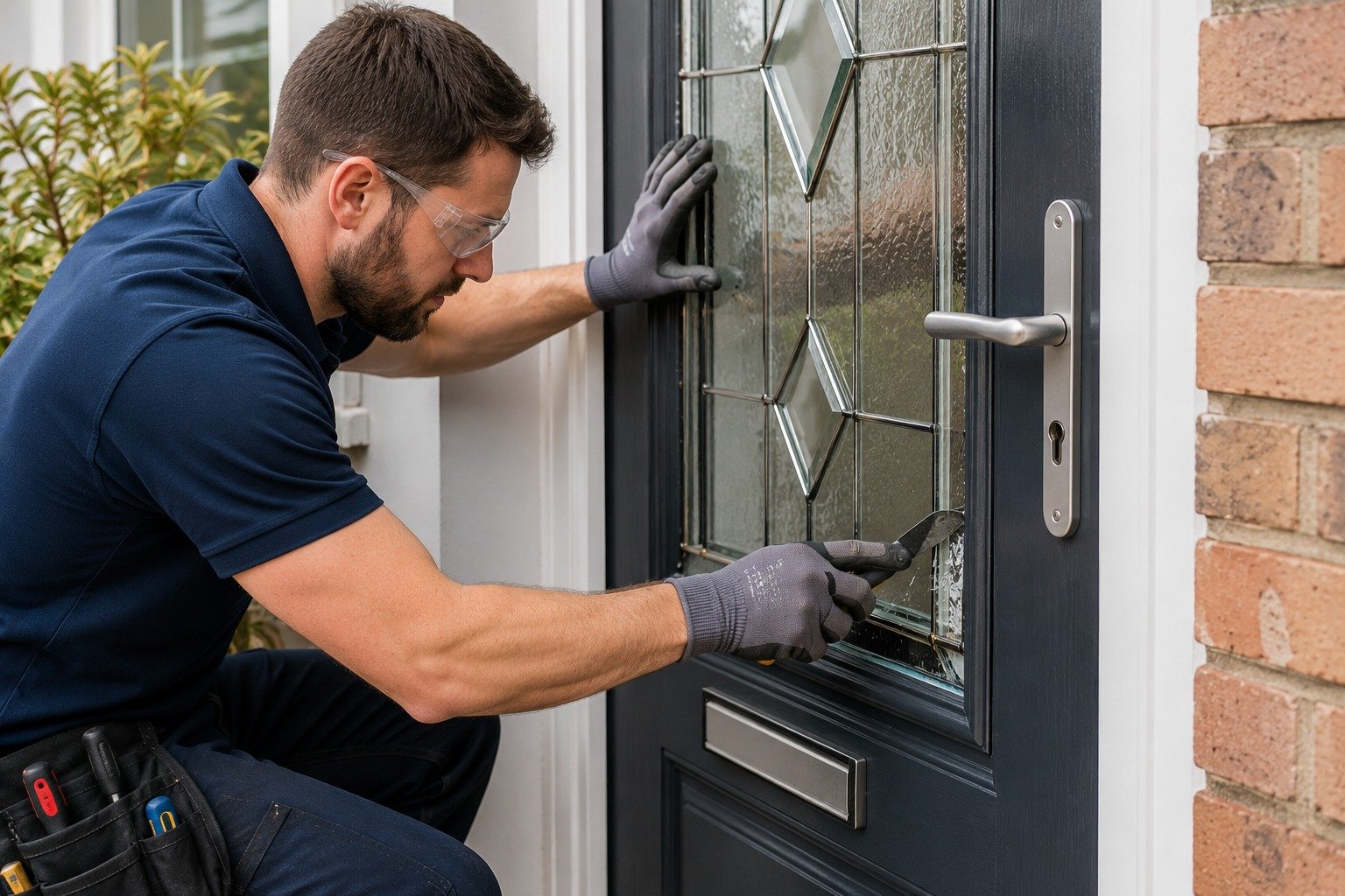 Door glass repairs service
